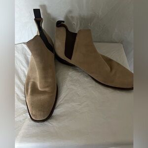 Aldo light tan men suede like Chelsea booties size 9.5M ankle length